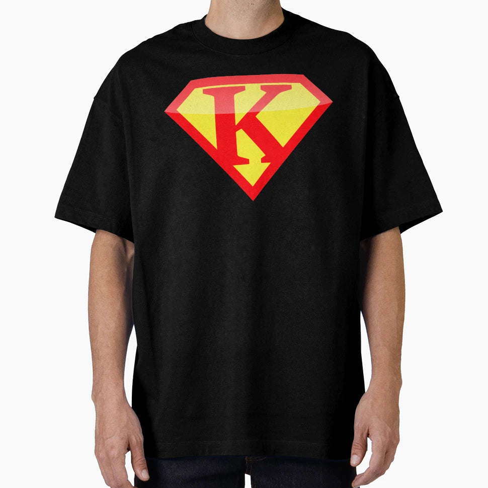 Superhero Symbol Letter K Logo T-Shirt - Graphic Print for Adults - T-Shirt, Sweatshirt, Hoodie