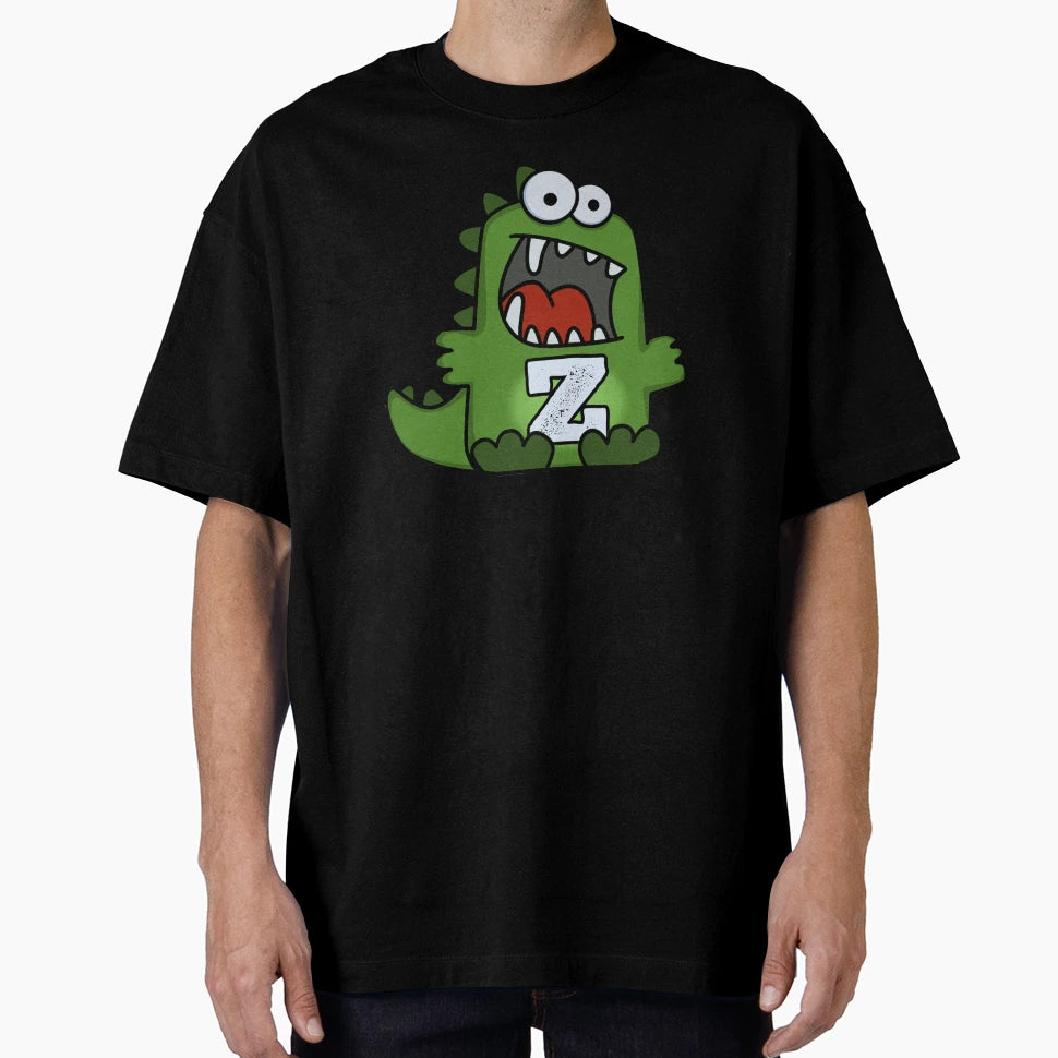 Alphabet Letter Z Rawrsome Green Dinosaur T-Shirt - Graphic Print Men Women - T-Shirt, Sweatshirt, Hoodie