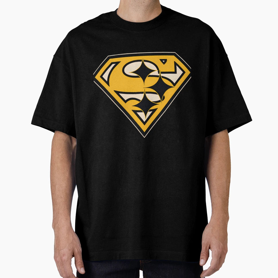 Steelers Football Supermans T-Shirt - Novelty Apparel Unisex - T-Shirt, Sweatshirt, Hoodie
