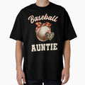 Baseball Auntie Leopard Baseball T-Shirt - Novelty Apparel for Adults - T-Shirt, Sweatshirt, Hoodie