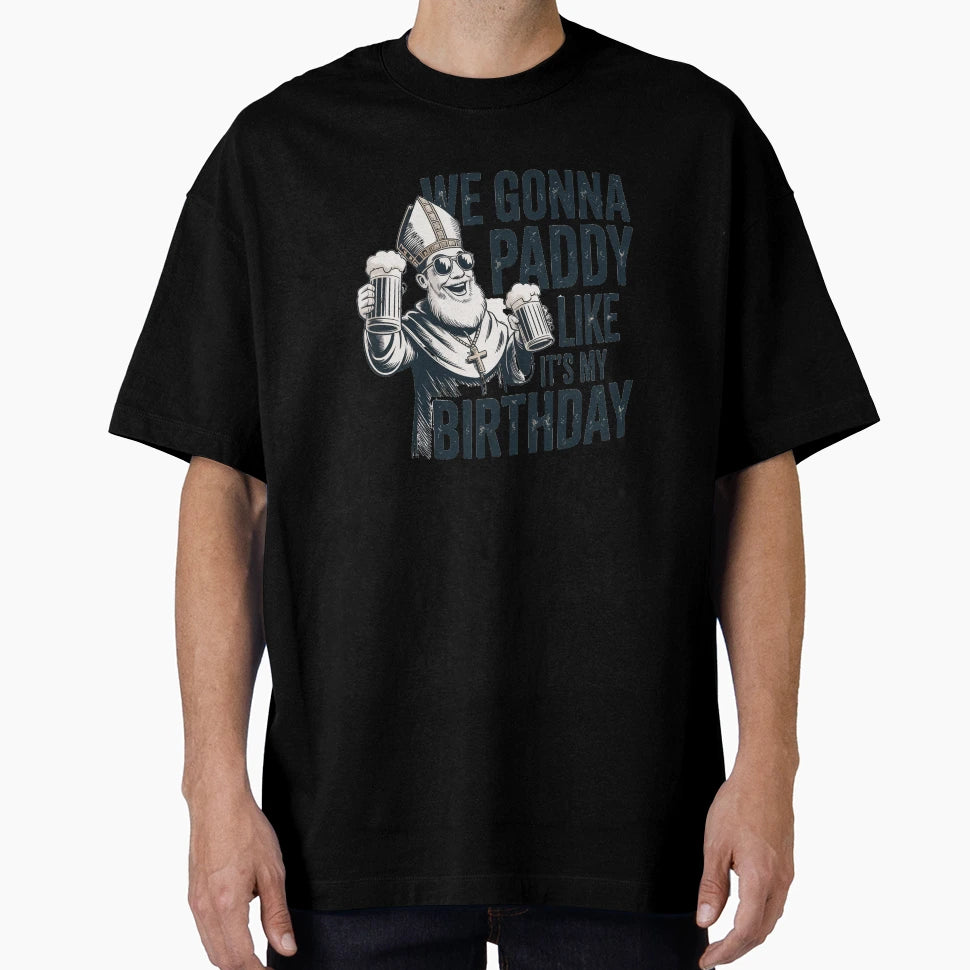 Saint Patrick Bishop Beer Toast T-Shirt - Unique Graphic Men Women - T-Shirt, Sweatshirt, Hoodie