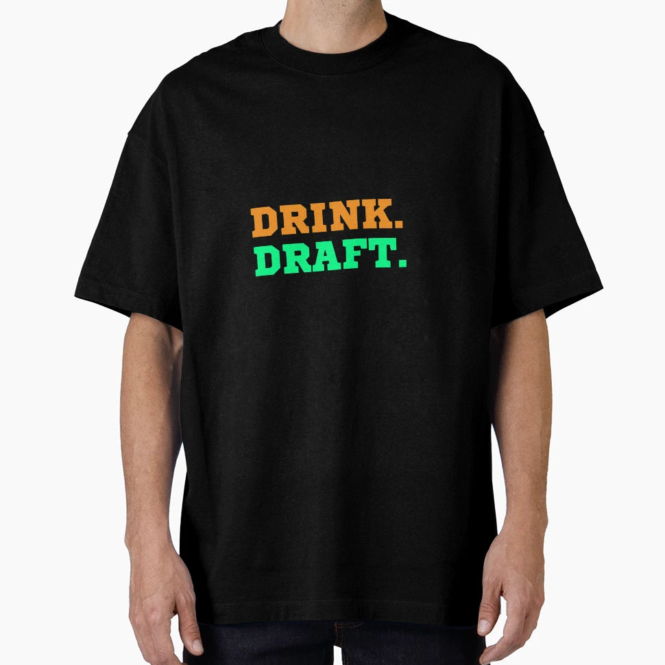 Eat Sleep Drink Draft Repeat Black Text T-Shirt - Unique Graphic Men Women - T-Shirt, Sweatshirt, Hoodie