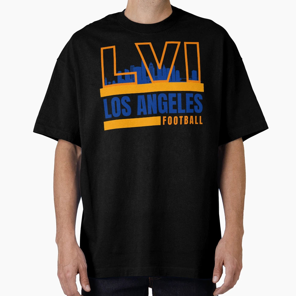 Los Angeles Football Yellow Blue Orange T-Shirt - Aesthetic Graphic Unisex - T-Shirt, Sweatshirt, Hoodie
