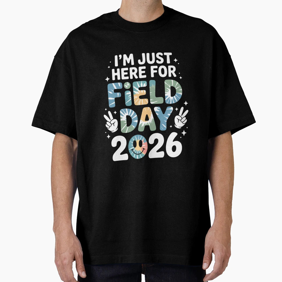 Field Day Peace Sign Teacher T-Shirt - Custom Art Print Men Women - T-Shirt, Sweatshirt, Hoodie