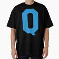 Alphabet Blue Q Sports Letter Q T-Shirt - Novelty Apparel for Adults - T-Shirt, Sweatshirt, Hoodie