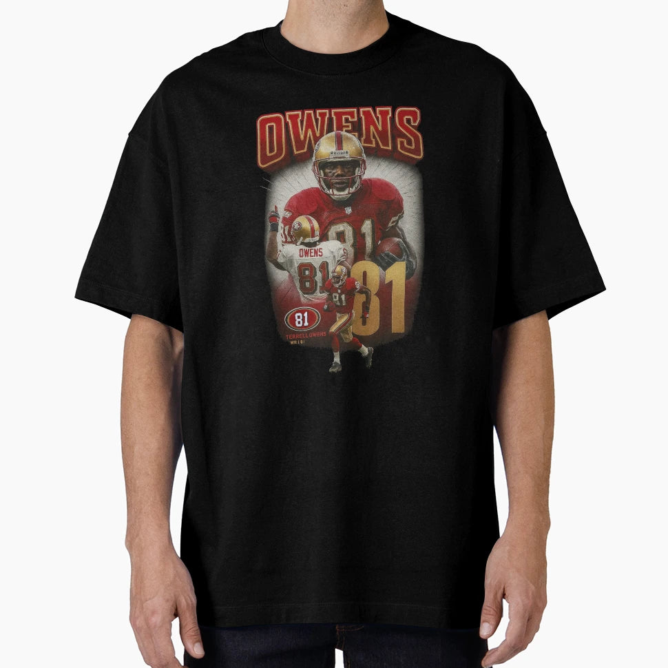 Terrell Owens 49Ers Legacy Collage T-Shirt - Custom Art Print Unisex - T-Shirt, Sweatshirt, Hoodie
