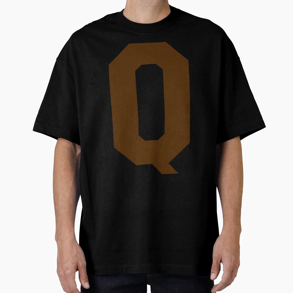 Alphabet Brown Q Sports Letter Q T-Shirt - Novelty Apparel for Adults - T-Shirt, Sweatshirt, Hoodie