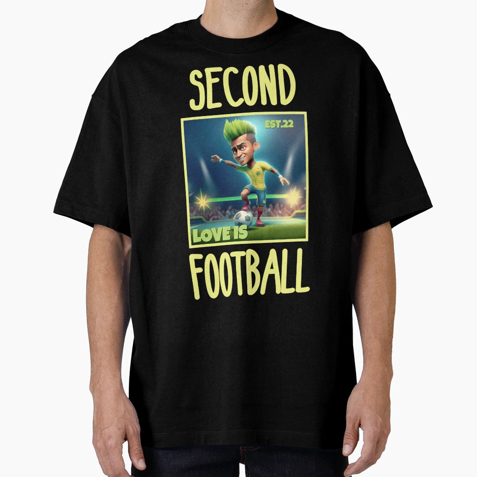 Second Love Is Footbal T-Shirt - Trendy Graphic Unisex - T-Shirt, Sweatshirt, Hoodie