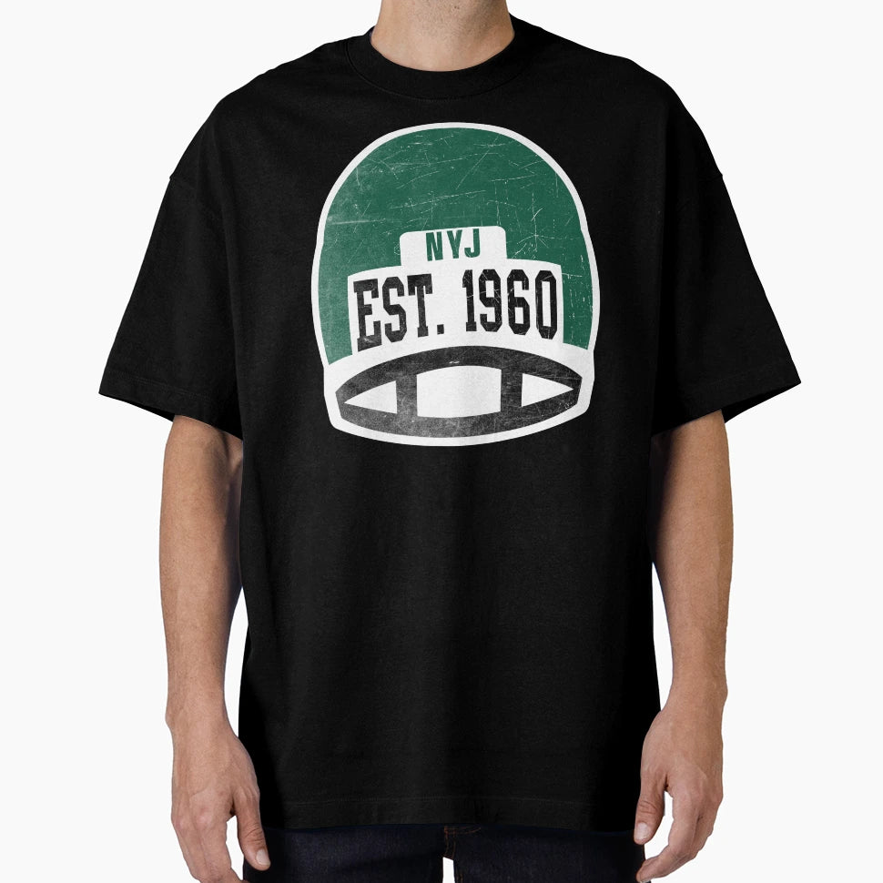 New York Throwback Football Helmet T-Shirt - Unique Graphic for Adults - T-Shirt, Sweatshirt, Hoodie