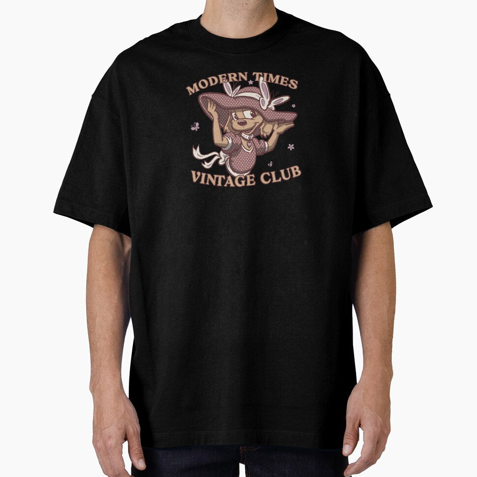 Modern times vintage club cartoon cute dressed puppy - Adult & Kids T-Shirts, Sweatshirts & Hoodies apparel design preview 1