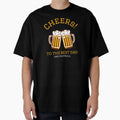 Cheers To Best Dad And Football Fathers T-Shirt - Graphic Print Men Women - T-Shirt, Sweatshirt, Hoodie