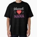 Blessed Nana Football Heart Animal T-Shirt - Custom Art Print Men Women - T-Shirt, Sweatshirt, Hoodie