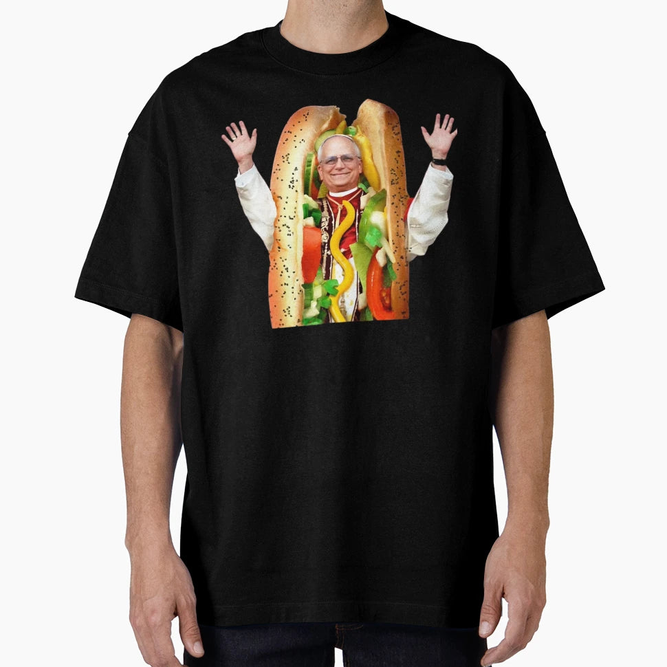 Da Pope Chicago Hot Dog T-Shirt - Casual Everyday Wear Unisex - T-Shirt, Sweatshirt, Hoodie