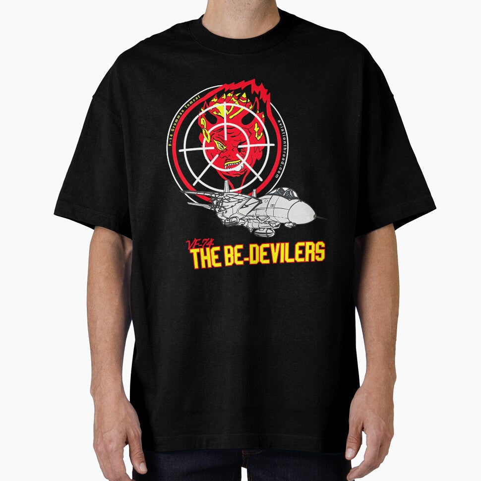 F14 Grumman Tomcat Vf74 The Bedevilers Slim Fit, I - Adult & Kids T-Shirts, Sweatshirts & Hoodies apparel design preview 1