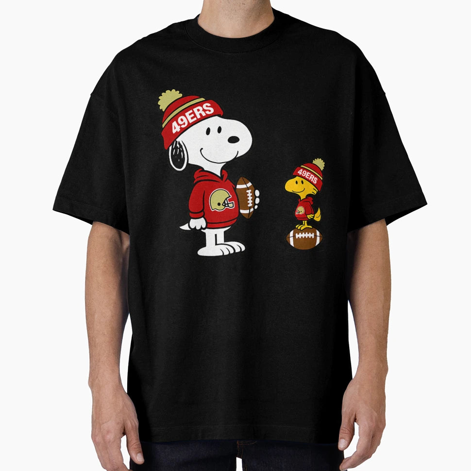 49Ersoopy Snoopy And Woodstock Football T-Shirt - Streetwear Style Unisex - T-Shirt, Sweatshirt, Hoodie
