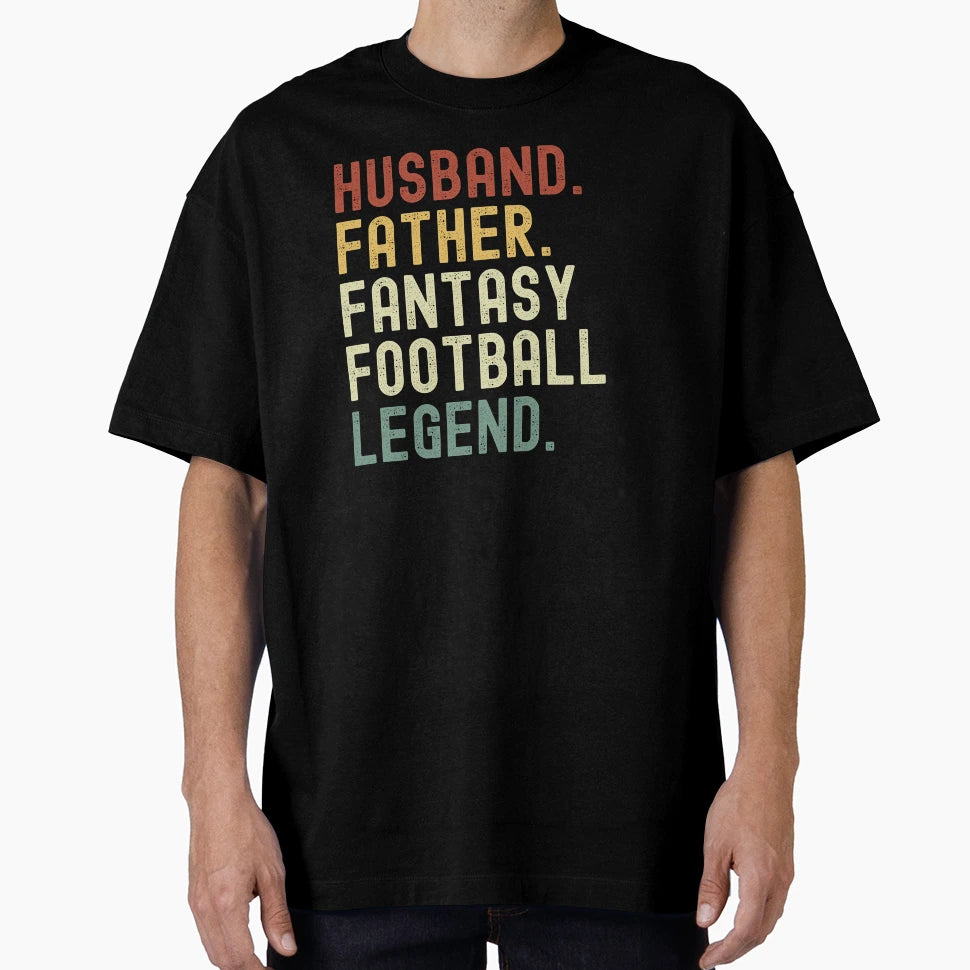 Husband Father Fantasy Football T-Shirt - Novelty Apparel for Adults - T-Shirt, Sweatshirt, Hoodie