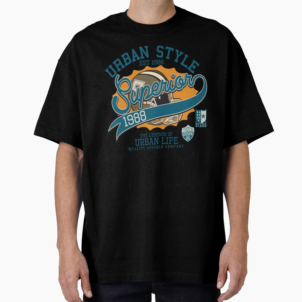 Football Helmet Urban Est 1988 T-Shirt - Unique Graphic for Adults - T-Shirt, Sweatshirt, Hoodie