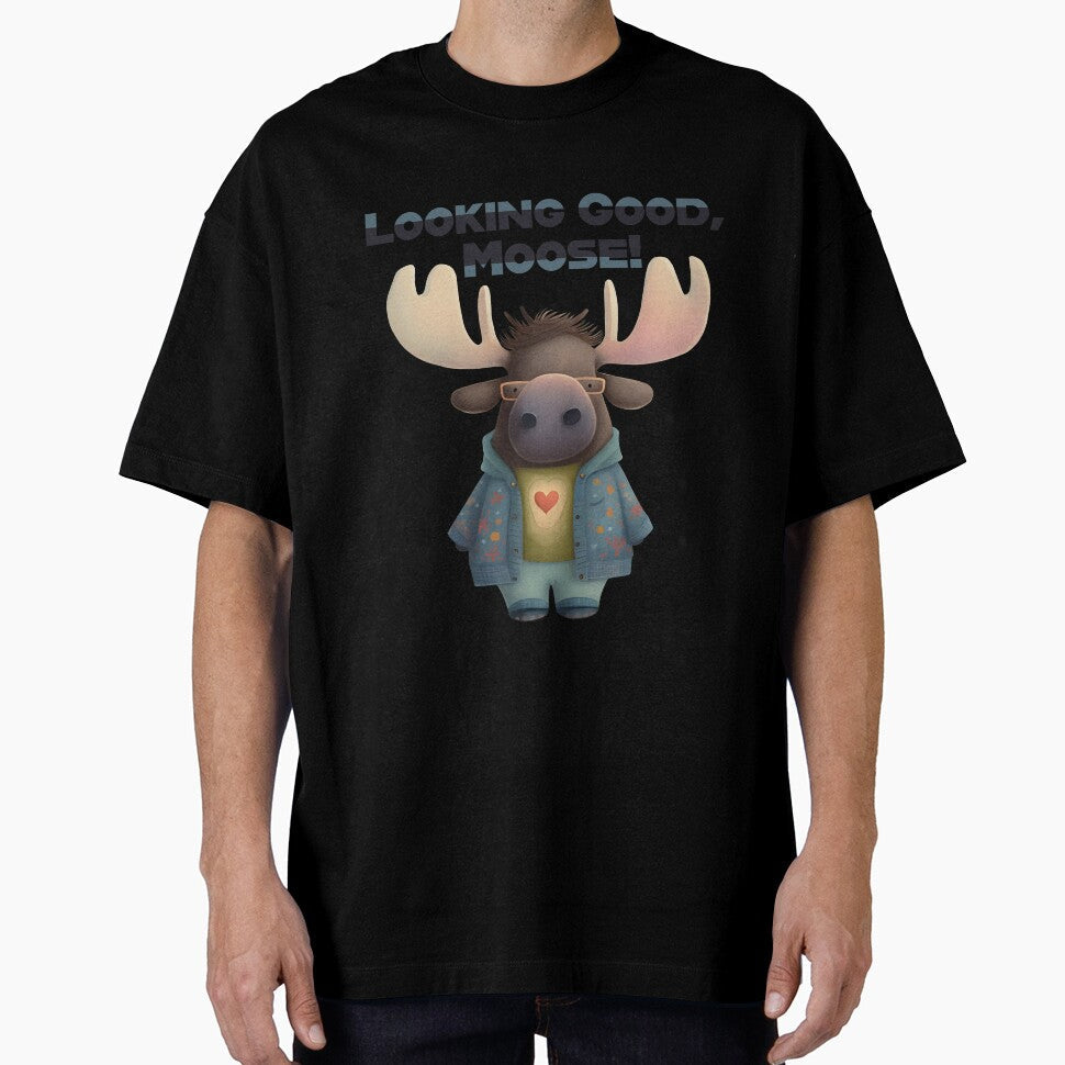 Cool Moose in Fancy Jacket and Glasses by Anicue - Adult & Kids T-Shirts, Sweatshirts & Hoodies apparel design preview 1