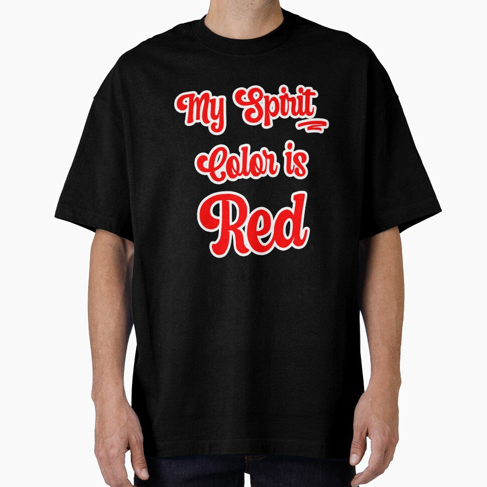 My Spirit Color is Red Cool plain colours designed by - Adult & Kids T-Shirts, Sweatshirts & Hoodies apparel design preview 1