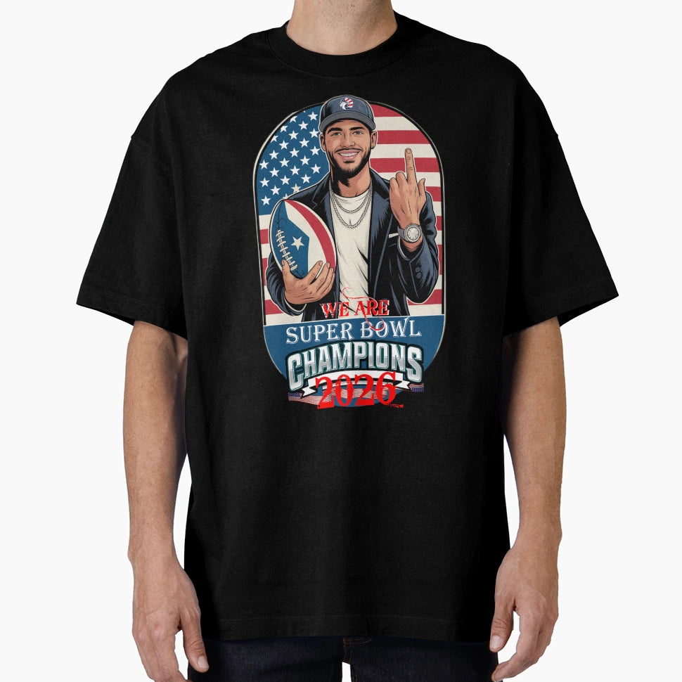 Super Bowl Champions 2026 American T-Shirt - Trendy Graphic for Adults - T-Shirt, Sweatshirt, Hoodie