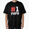 Mens Number One Papa 1 Fathers Day T-Shirt - Custom Art Print for Adults - T-Shirt, Sweatshirt, Hoodie