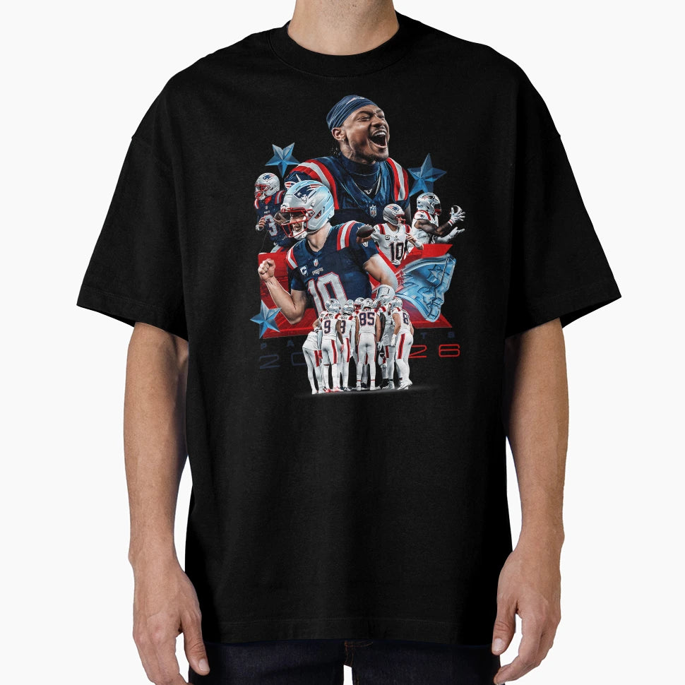 New England Patriots Team T-Shirt - Casual Everyday Wear for Adults - T-Shirt, Sweatshirt, Hoodie