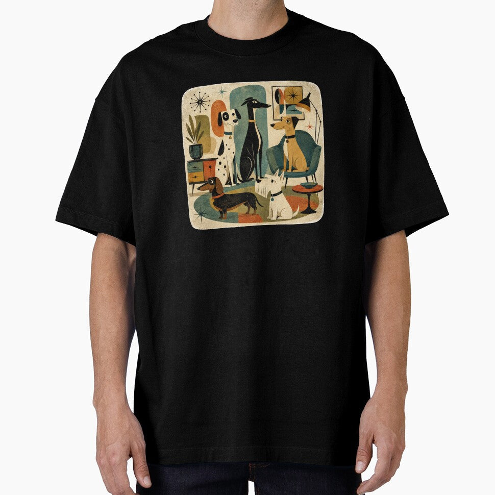 Mid Century Modern Dogs by Moon Hollow Outfitters - Adult & Kids T-Shirts, Sweatshirts & Hoodies apparel design preview 1
