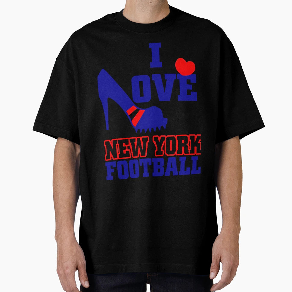 I Love New York Football T-Shirt - Graphic Print Unisex - T-Shirt, Sweatshirt, Hoodie