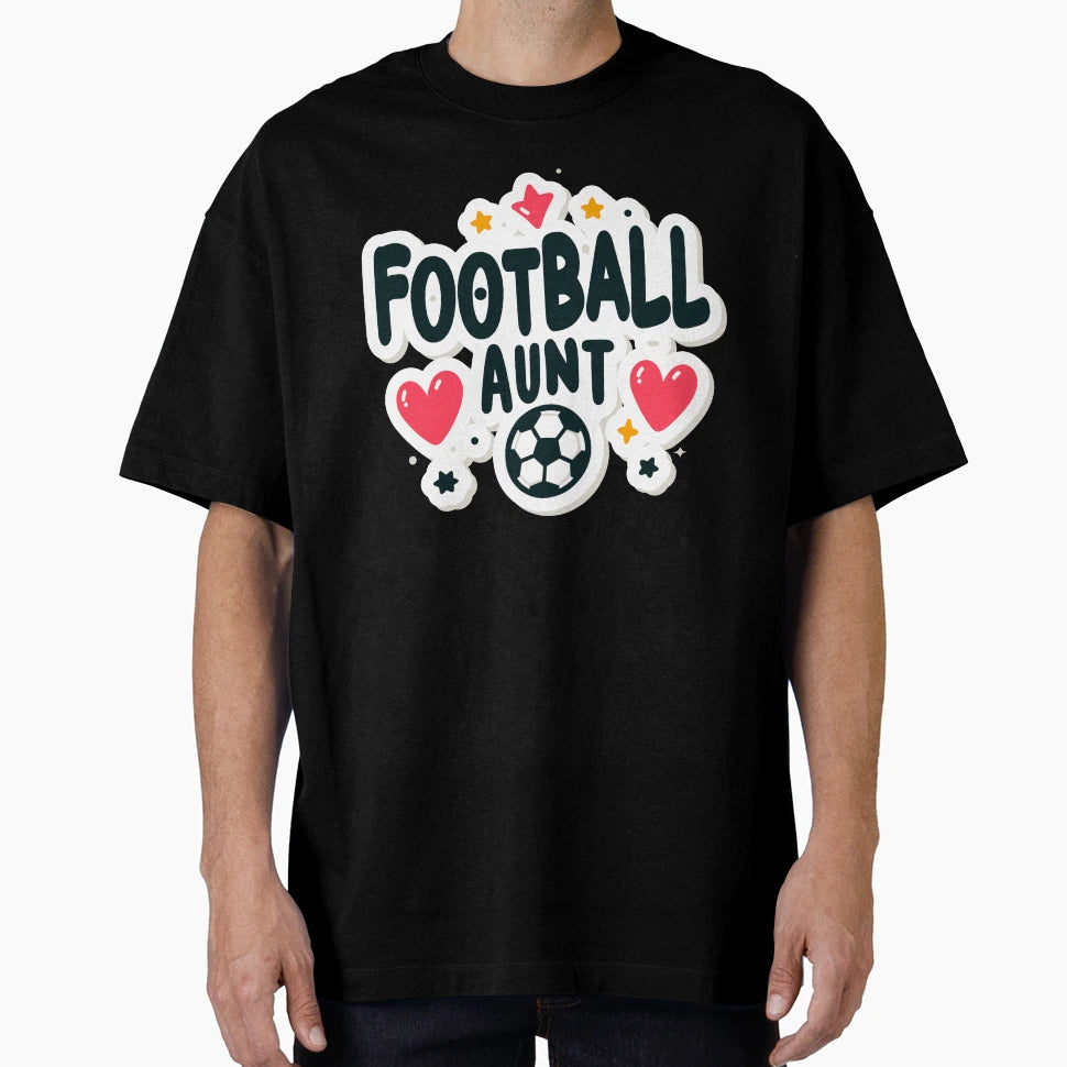 Football Aunt Soccer Aunt T-Shirt - Minimalist Print Men Women - T-Shirt, Sweatshirt, Hoodie