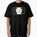 Pittsburgh Football Keystone Flag Map T-Shirt - Fun Novelty Design Unisex - T-Shirt, Sweatshirt, Hoodie
