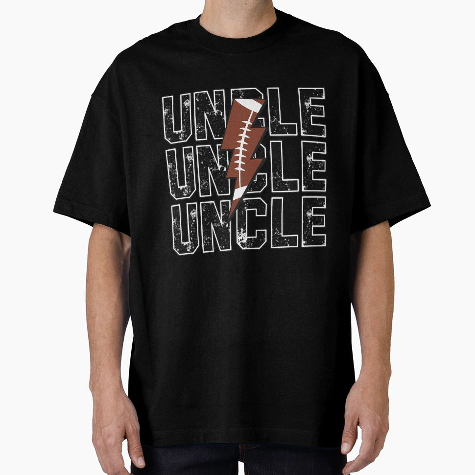 Uncle Football And Lightning Bolt T-Shirt - Aesthetic Graphic for Adults - T-Shirt, Sweatshirt, Hoodie