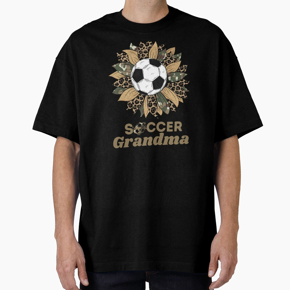 Soccer Grandma Leopard T-Shirt - Fun Novelty Design for Adults - T-Shirt, Sweatshirt, Hoodie