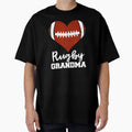 Rugby Grandma Heart Funny Proud Rugby T-Shirt - Custom Art Print Unisex - T-Shirt, Sweatshirt, Hoodie