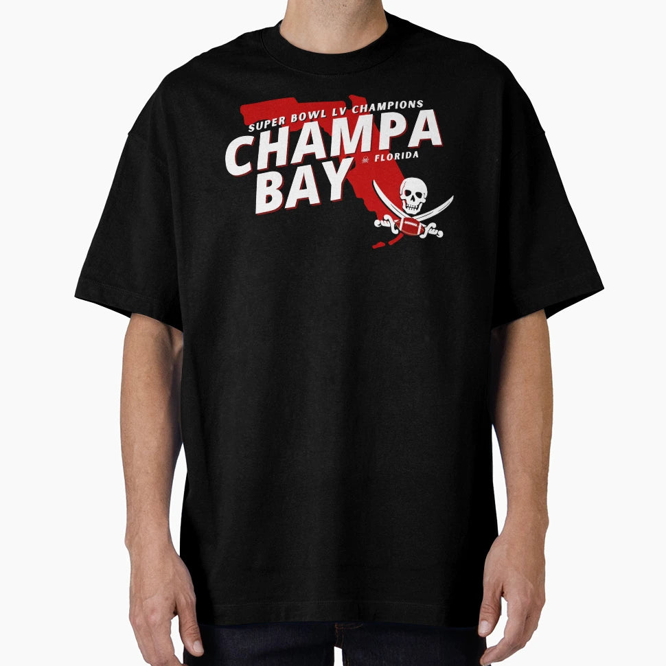 Champa Bay Tampa Bay Football Champions T-Shirt - Unique Graphic for Adults - T-Shirt, Sweatshirt, Hoodie
