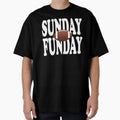 Sunday Funday Football Sport Short Sleeve T-Shirt - Graphic Print Unisex - T-Shirt, Sweatshirt, Hoodie