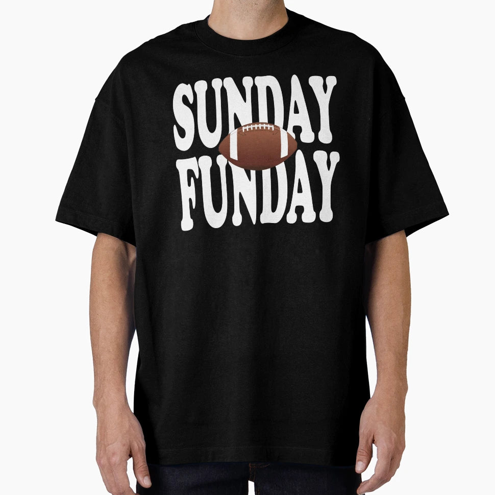 Sunday Funday Football Sport Short Sleeve T-Shirt - Graphic Print Unisex - T-Shirt, Sweatshirt, Hoodie