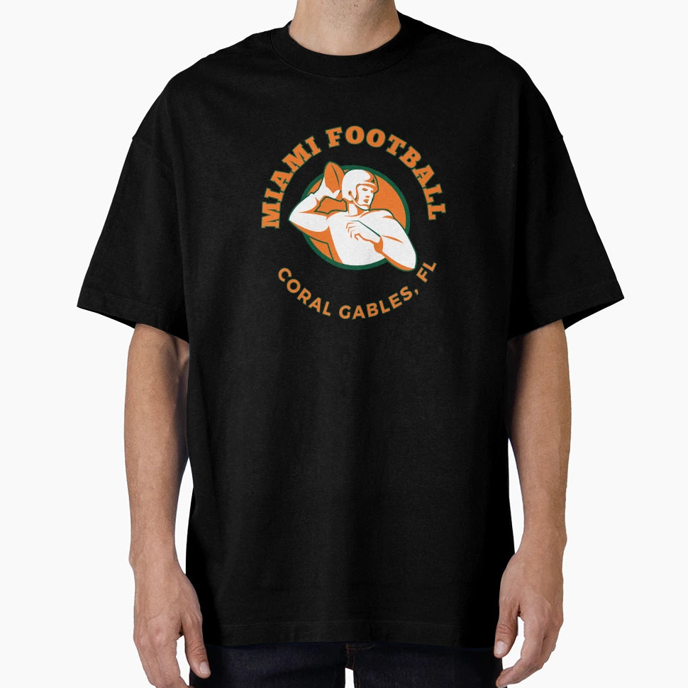 Miami Football Coral Gables Fl T-Shirt - Streetwear Style Men Women - T-Shirt, Sweatshirt, Hoodie