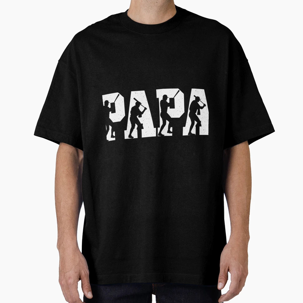 Baseball Papa Baseball Fathers Day T-Shirt - Unique Graphic Unisex - T-Shirt, Sweatshirt, Hoodie
