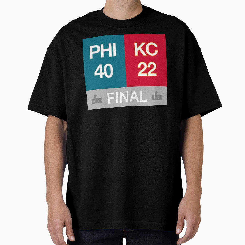 Phi 40 Kc 22 Super Bowl Lix 40 22 Final T-Shirt - Trendy Graphic for Adults - T-Shirt, Sweatshirt, Hoodie