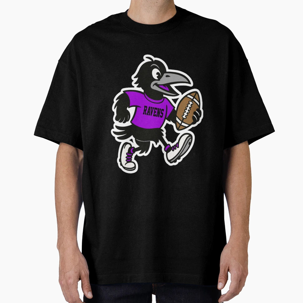 Raven Football Mascot T-Shirt - Streetwear Style Unisex - T-Shirt, Sweatshirt, Hoodie