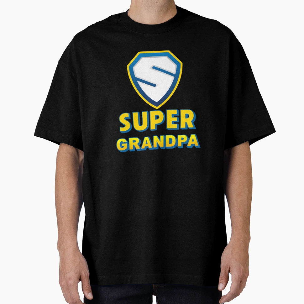 Super Grandpa Super Hero T-Shirt - Graphic Print Unisex - T-Shirt, Sweatshirt, Hoodie