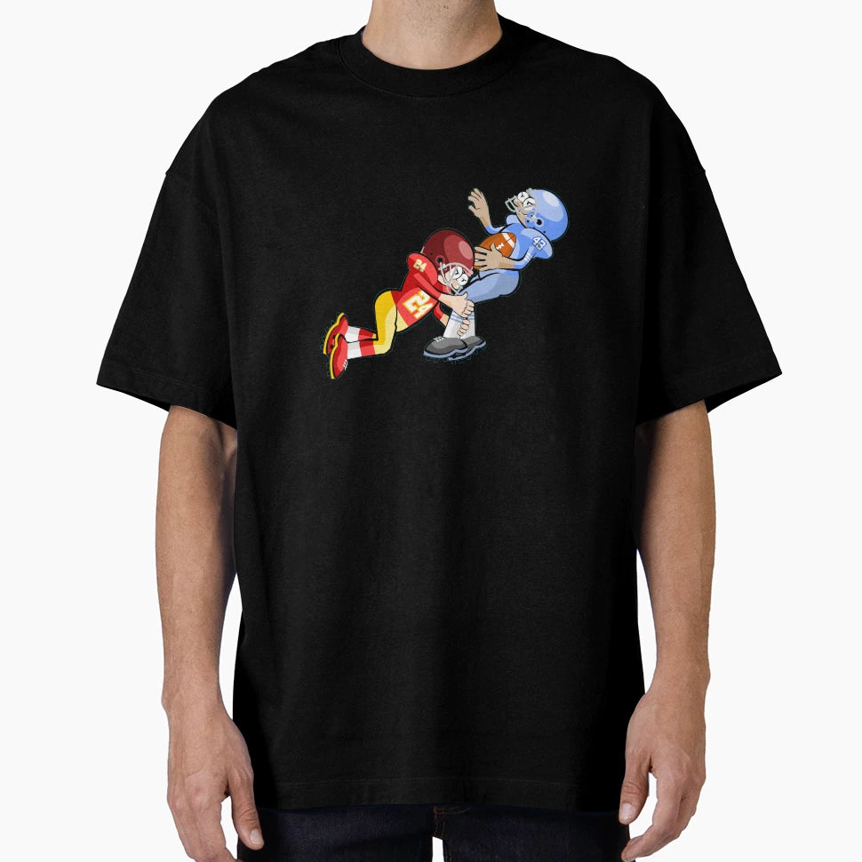 American Football Cartoon 17 41 T-Shirt - Aesthetic Graphic for Adults - T-Shirt, Sweatshirt, Hoodie