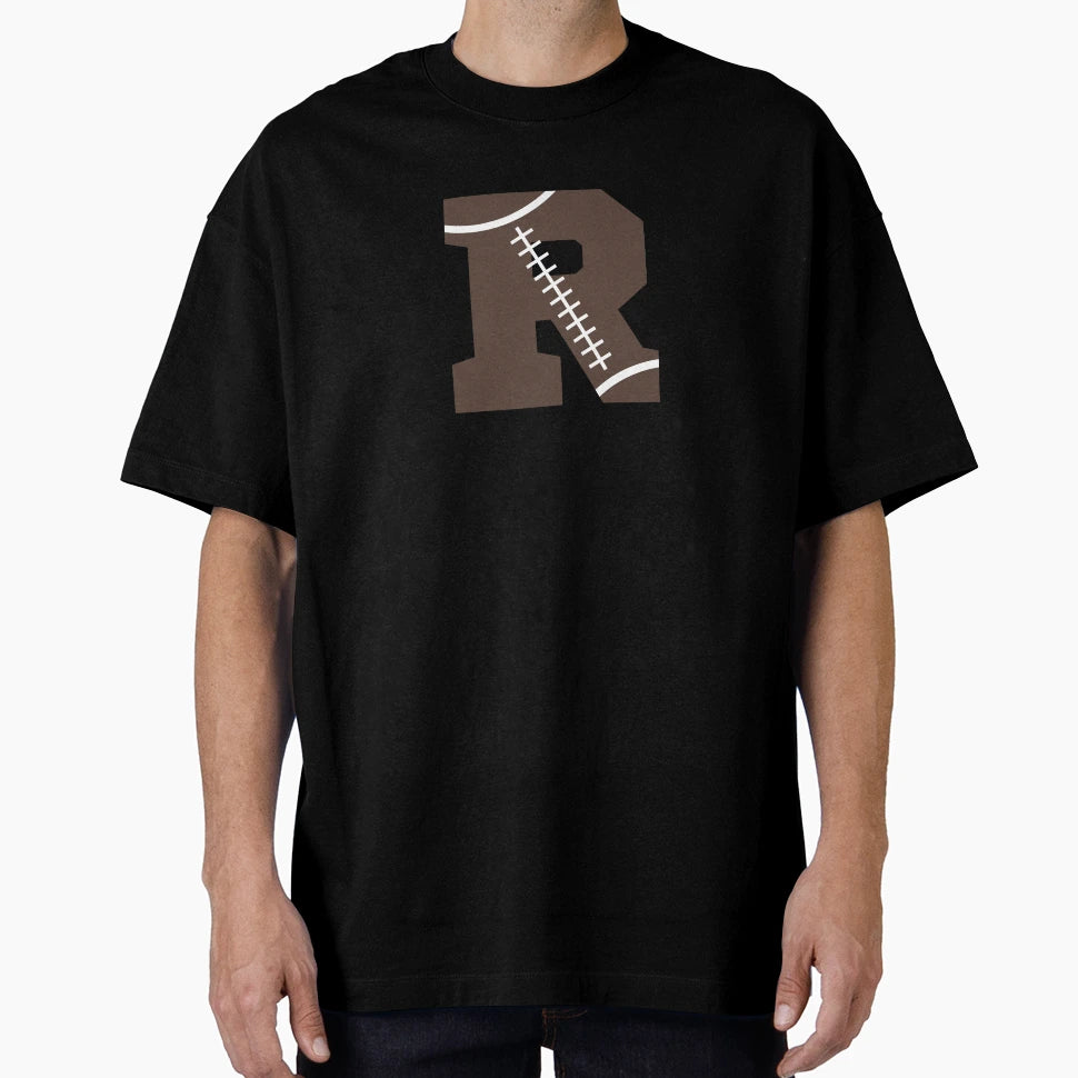 Personalized Football Initial R T-Shirt - Casual Everyday Wear Unisex - T-Shirt, Sweatshirt, Hoodie