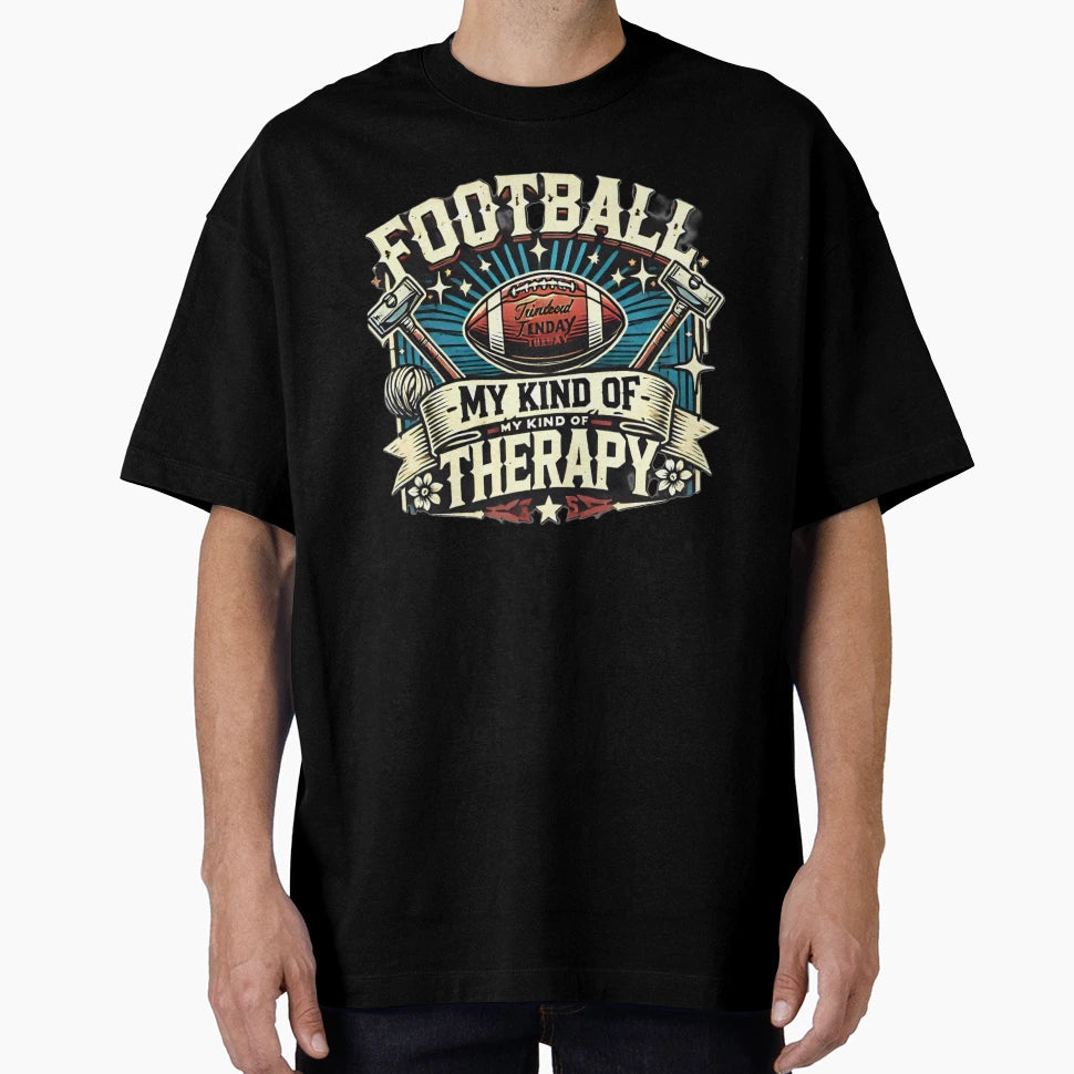 Football Therapy T-Shirt - Fun Novelty Design Men Women - T-Shirt, Sweatshirt, Hoodie