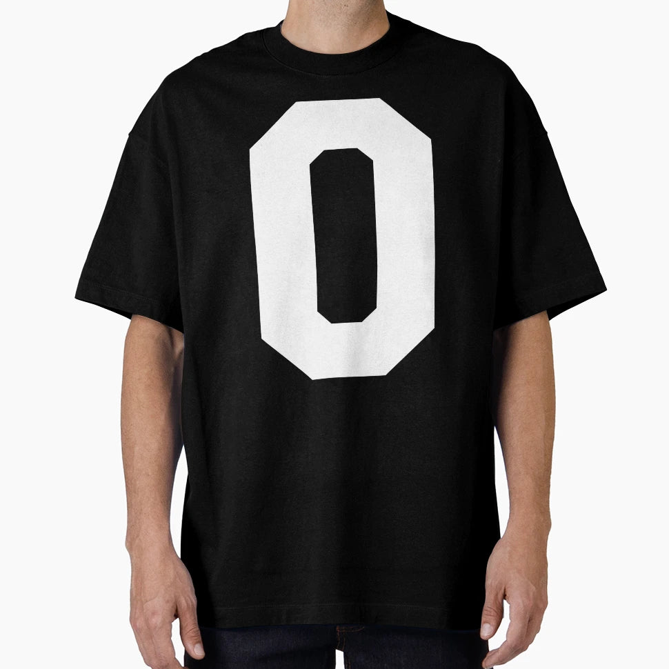 Alphabet White O Sports Letter O T-Shirt - Minimalist Print Unisex - T-Shirt, Sweatshirt, Hoodie