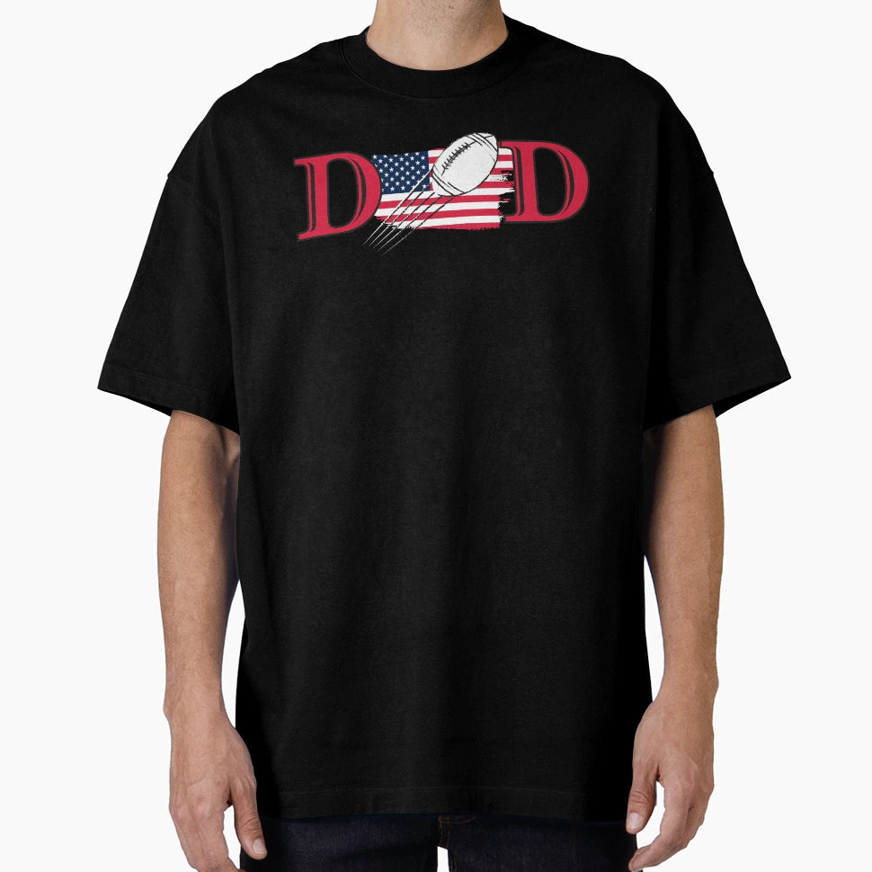 Funny Dad American Football Fathers Day T-Shirt - Minimalist Print Unisex - T-Shirt, Sweatshirt, Hoodie