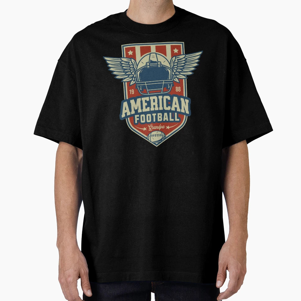 American Football Grandpa T-Shirt - Custom Art Print Men Women - T-Shirt, Sweatshirt, Hoodie