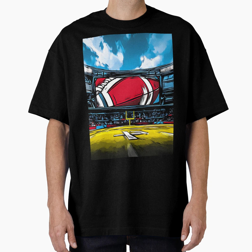 Illuminated Football Stadium Packed T-Shirt - Unique Graphic for Adults - T-Shirt, Sweatshirt, Hoodie