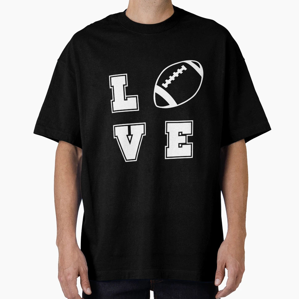 Love Football T-Shirt - Minimalist Print Men Women - T-Shirt, Sweatshirt, Hoodie