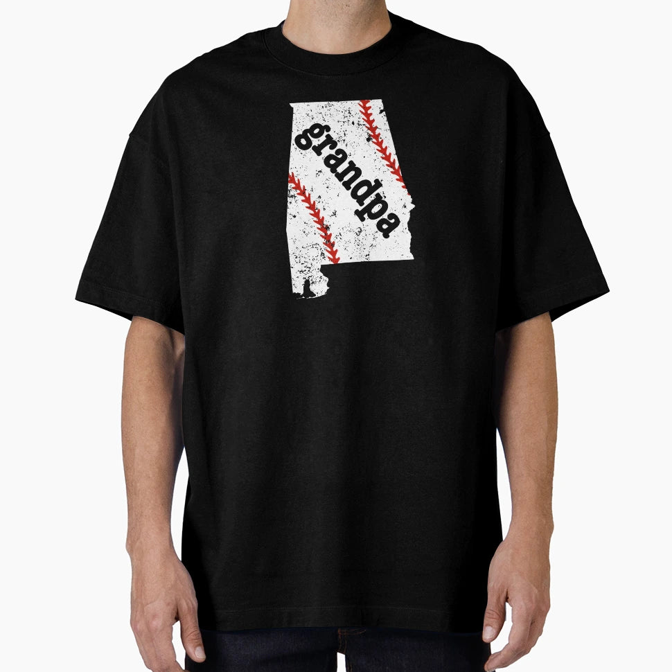 Alabama Baseball Grandpa Softball T-Shirt - Custom Art Print for Adults - T-Shirt, Sweatshirt, Hoodie